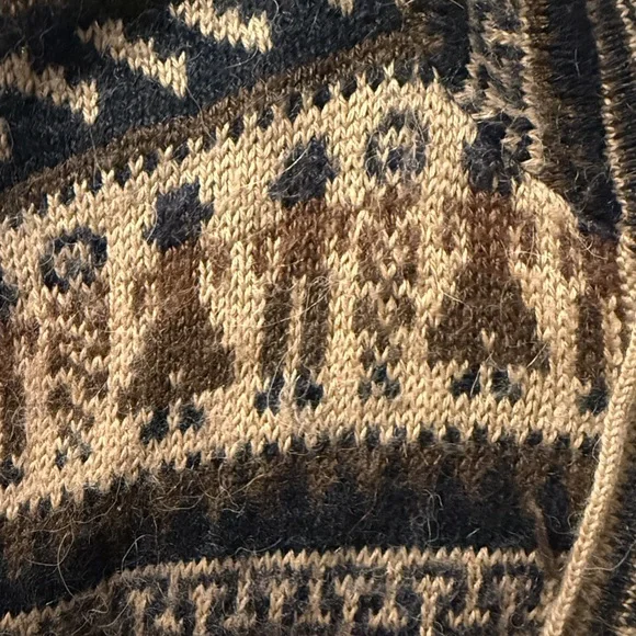 Kukuli 100% Alpaca Wool Zip-Up Sweater - - Picture 5 of 5